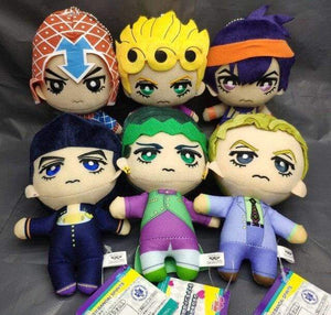 Planet Gates 6PCS(AC) Jojos Bizarre Adventure Giorno Narancia Mista Buccellati Abbacchio Fugo Yoshikage Kira Rohan Kishibe Josuke plush toy doll