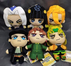 Planet Gates 6PCS(BD) Jojos Bizarre Adventure Giorno Narancia Mista Buccellati Abbacchio Fugo Yoshikage Kira Rohan Kishibe Josuke plush toy doll