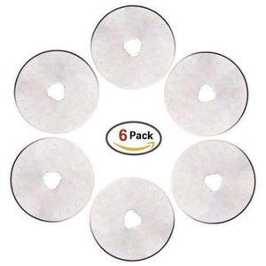 Planet Gates 6pcs Blades / China 45mm Rotary Cutter With 6 Backup Blades Premium Quilters Sewing Handcraft DIY Leather Tools Fabric Cutter Paper Leather Cutter