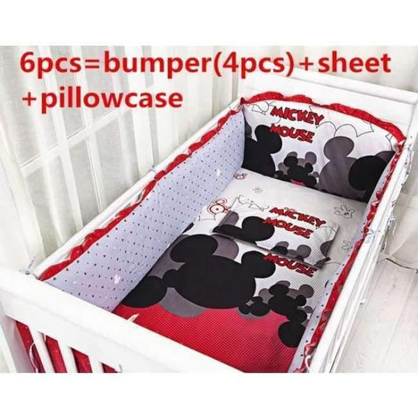 Planet Gates 6pcs Cartoon 6/7/9PCS Crib Bedding Sets,Kids Accessory Newborn Baby Bed Set,