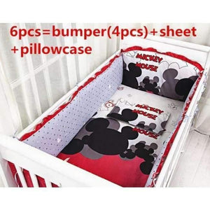 Planet Gates 6pcs Cartoon 6/7/9PCS Crib Bedding Sets,Kids Accessory Newborn Baby Bed Set,