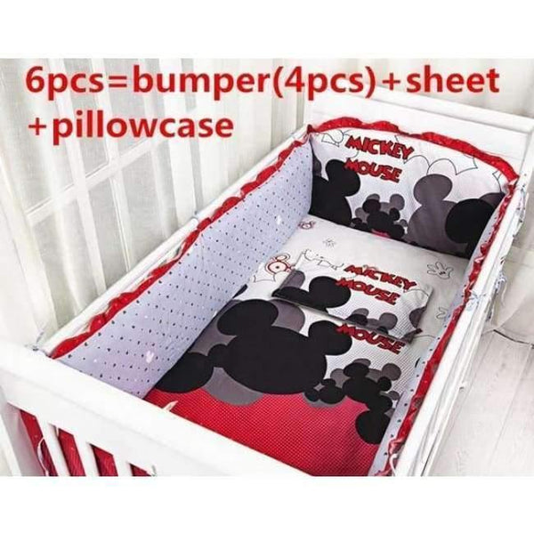 Planet Gates 6pcs Cartoon 6/7/9PCS Crib Bedding Sets,Kids Accessory Newborn Baby Bed Set,