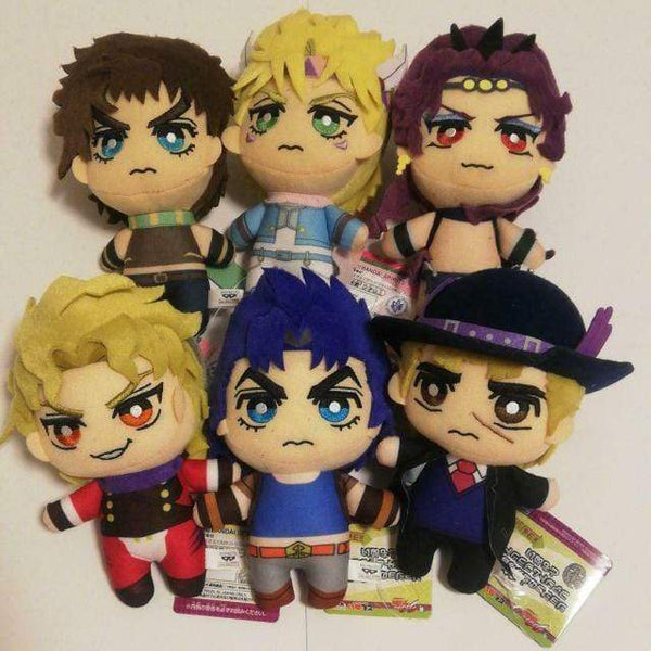 Planet Gates 6PCS(EF) Jojos Bizarre Adventure Giorno Narancia Mista Buccellati Abbacchio Fugo Yoshikage Kira Rohan Kishibe Josuke plush toy doll