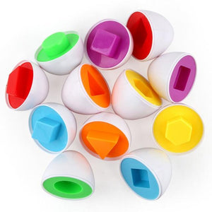 Planet Gates 6PCS Eggs Random 2 Baby Montessori Learning Education Math Toy Smart Eggs Puzzle Shape Matching Toys Plastic Screw nut Building Blocks For Children