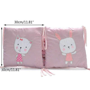 Planet Gates 6Pcs/Lot Baby Bed Bumper in the Crib Rabbit Flowers Baby Bedding Bumper Bed Breathable Crib Bumper for Baby Girls Boys