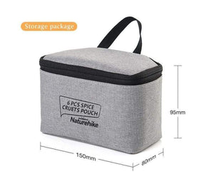 Planet Gates 6pcs Outdoor Camping Tableware Storage Container Seasoning Bottles Cans With A Bag For BBQ Portable Picnic