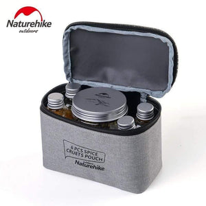 Planet Gates 6pcs Outdoor Camping Tableware Storage Container Seasoning Bottles Cans With A Bag For BBQ Portable Picnic