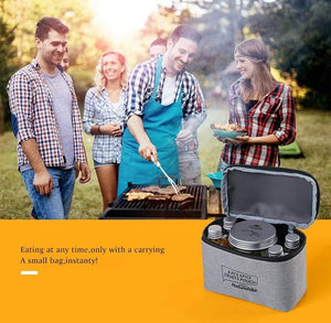 Planet Gates 6pcs Outdoor Camping Tableware Storage Container Seasoning Bottles Cans With A Bag For BBQ Portable Picnic