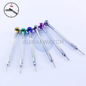Planet Gates 6pcs/set -0.8 -1.0 -1.2 -1.4 -1.6 +1.4 Watch Screw drivers set Stainless Steel screwdriver with extra driver,Watch Tools