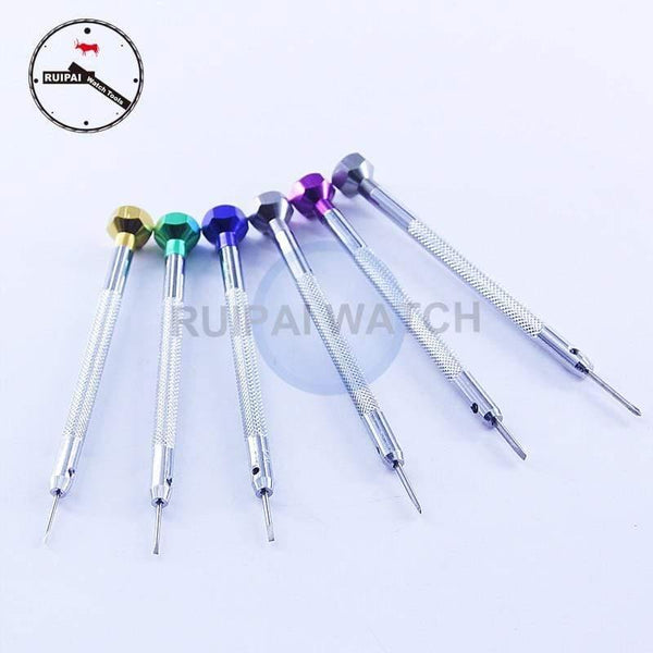 Planet Gates 6pcs/set -0.8 -1.0 -1.2 -1.4 -1.6 +1.4 Watch Screw drivers set Stainless Steel screwdriver with extra driver,Watch Tools