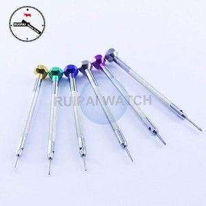 Planet Gates 6pcs/set -0.8 -1.0 -1.2 -1.4 -1.6 +1.4 Watch Screw drivers set Stainless Steel screwdriver with extra driver,Watch Tools