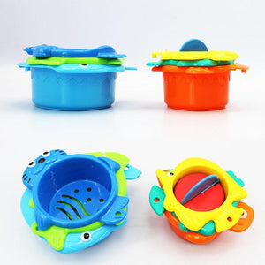 Planet Gates 6Pcs/set Baby Float Water Classic Bathing Swimming Educational Toys for Children Plastic Fish Animal Funny Game for The Bathroom