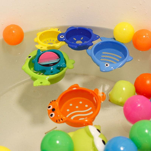 Planet Gates 6Pcs/set Baby Float Water Classic Bathing Swimming Educational Toys for Children Plastic Fish Animal Funny Game for The Bathroom