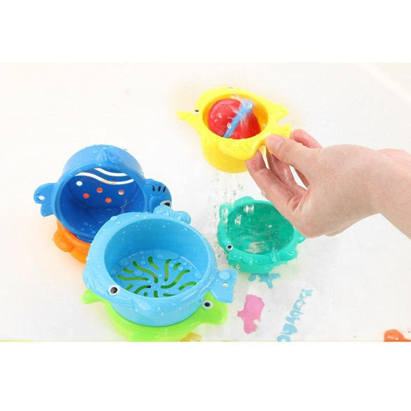 Planet Gates 6Pcs/set Baby Float Water Classic Bathing Swimming Educational Toys for Children Plastic Fish Animal Funny Game for The Bathroom