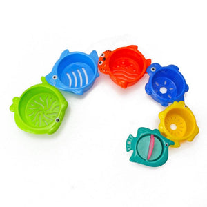 Planet Gates 6Pcs/set Baby Float Water Classic Bathing Swimming Educational Toys for Children Plastic Fish Animal Funny Game for The Bathroom