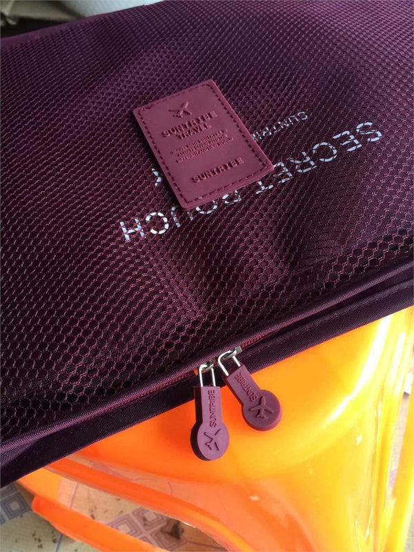 Planet Gates 6pcs/set Fashion Double Zipper Waterproof Polyester Men and Women Luggage secret travel Bags packing cubes