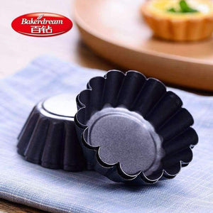 Planet Gates 6pcs/set Nonstick Carbon Steel Mini Tart Pan, Cupcake Egg Tart Mold Flower Shape Muffin Cake Egg Mold Baking Tool Tart Tins
