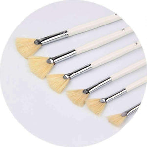 Planet Gates 6pcs/Set, sector oil Painting Brush pig 's bristles Hair artist Drawing Art Supplies painting brushes oil painting Drawing brush