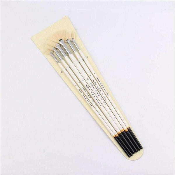 Planet Gates 6pcs/Set, sector oil Painting Brush pig 's bristles Hair artist Drawing Art Supplies painting brushes oil painting Drawing brush
