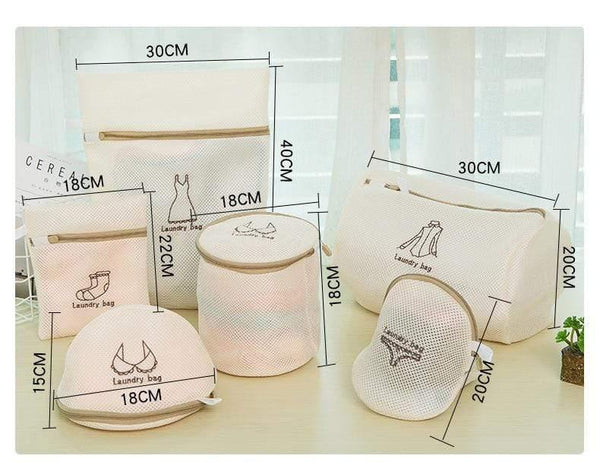 6pcs/set Washing Laundry bag Clothing Care Foldable Protection Net Filter Underwear Bra Socks Underwear Washing Machine Clothes