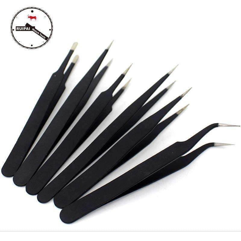 Planet Gates 6pcs/set Watch Accessories Repair tools Anti-static tweezers set for watchmakers watch repair