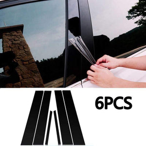 Planet Gates 6pcs/Set Window Pillar Posts Cover Trim Mirror Effect Mirror Window Pillar Posts Cover Trim For Honda Civic Sedan 2006-2011