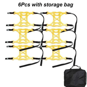 Planet Gates 6pcs storage bag 1/3/6pcs TPU Snow Chains Universal Car Suit Tyre Winter Roadway Safety Tire Chains Snow Climbing Mud Ground Anti Slip