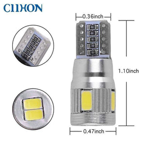 Planet Gates 6pcs T10 LED Bulb W5W LED Lamp Car Interior Lighting Super Bright 3W 6 LED 5630 SMD 194 168 12V 6000K White License Plate