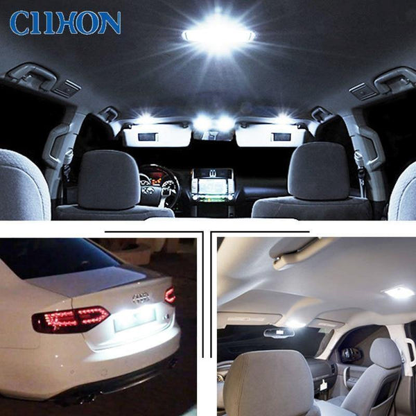 Planet Gates 6pcs T10 LED Bulb W5W LED Lamp Car Interior Lighting Super Bright 3W 6 LED 5630 SMD 194 168 12V 6000K White License Plate