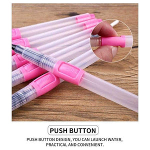 Planet Gates 6Pcs Water Brush Water Paint Brush Set Large Capacity Soft Watercolor Painting Brush Pen For Beginner Drawing Art Supplies