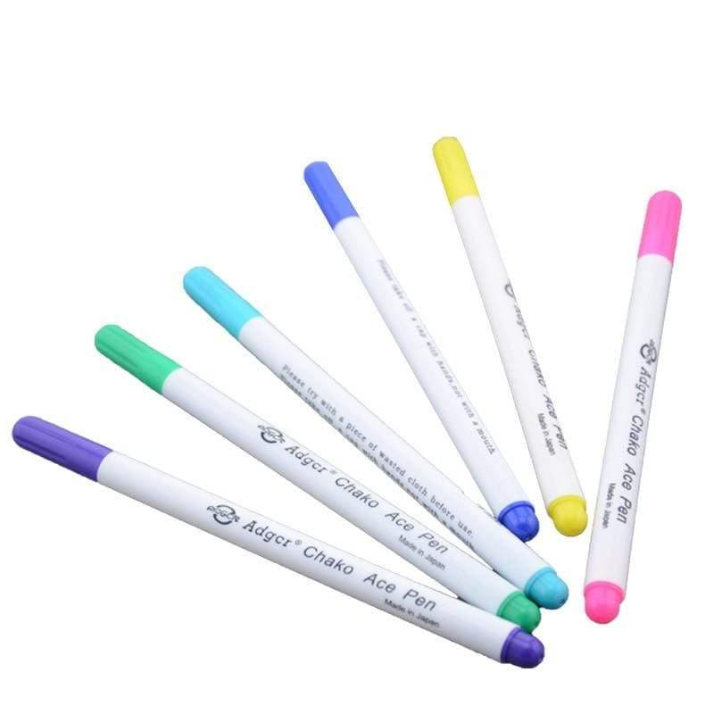 Planet Gates 6pcs Water Erasable Pens Fabric Markers Soluble Cross Stitch Pencil Patchwork Needlework for Sewing Tools Accessories Arts Craft