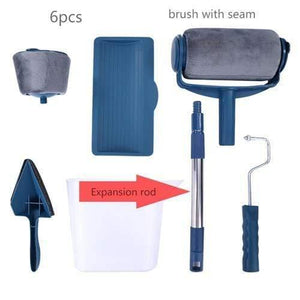 6/7pcs Seamless Paint Roller Multifunctional Paint Runner Roller Corner Brushes Set DIY Wall Painting Brushes Set