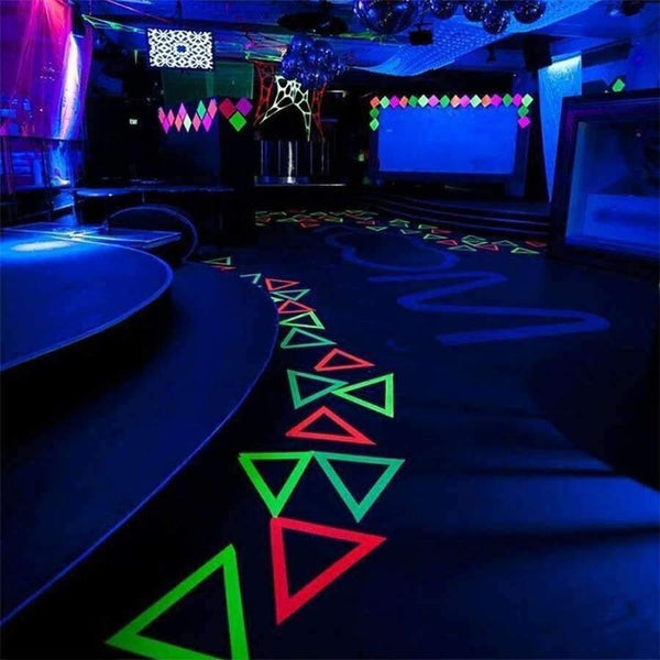 Planet Gates 6roll 5m*15mm Various Color Fluorescent Adhesive Cloth Reactive UV Blacklight Tape
