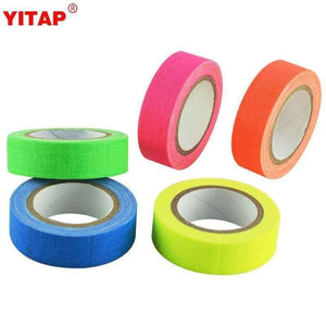 Planet Gates 6roll 5m*15mm Various Color Fluorescent Adhesive Cloth Reactive UV Blacklight Tape