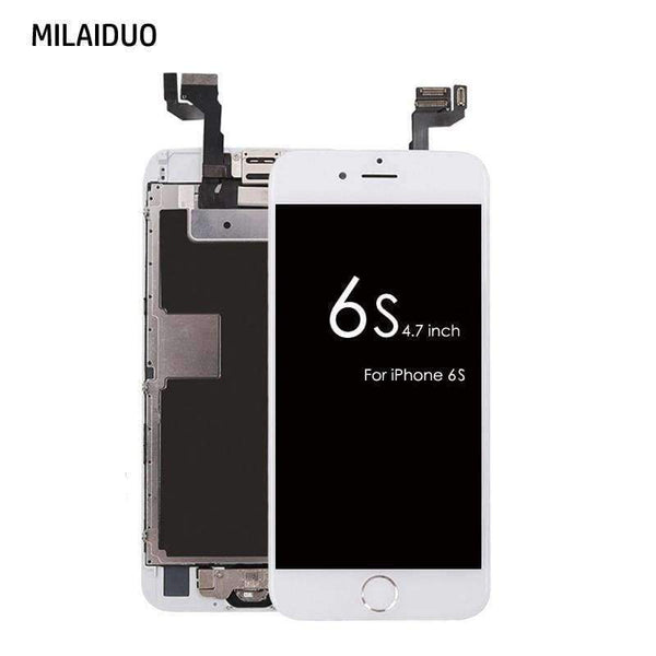 Planet Gates 6S PLUS White LCD Touch Screen Digitizer For iPhone 6 6s 6 Plus 6s Plus+Home Button+Front Camera+Ear Speaker Assembled