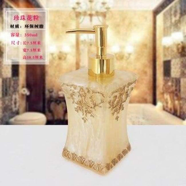 Planet Gates 7 1 Pcs Resin Soap Shampoo Dispenser Bathroom body Liquid Lotion Pump Action Bottle Holder Kitchen Bath Room Products 350ML