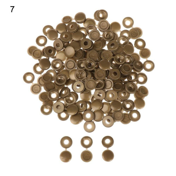 100Pcs Practical Hinged Plastic Screw Fold Snap Protective Cap Button Nuts Cover Bolts Protect Furniture Exterior Decor Hardware