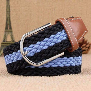 Planet Gates 7 / 105cm Width 3.3cm Unisex Elastic Belts Men&Women High Quality Pin Buckle Canvas Belts Casual Straps Waistband Fashion Knitted Belts