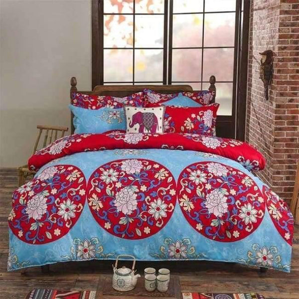 Planet Gates 7 / 150x200 3PCS / China Bedding Sets Sheet Pillowcase Duvet Cover Sets Soft Polyester Queen King Size Traditional Bohemian Home Textile Bedroom 3/4 PCS