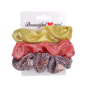 3Pcs/set Women Vintage Hair Scrunchies Velvet Scrunchie Set Elastic Hair Bands Girls Headband Ponytail Hair Rope Hair Accessorie