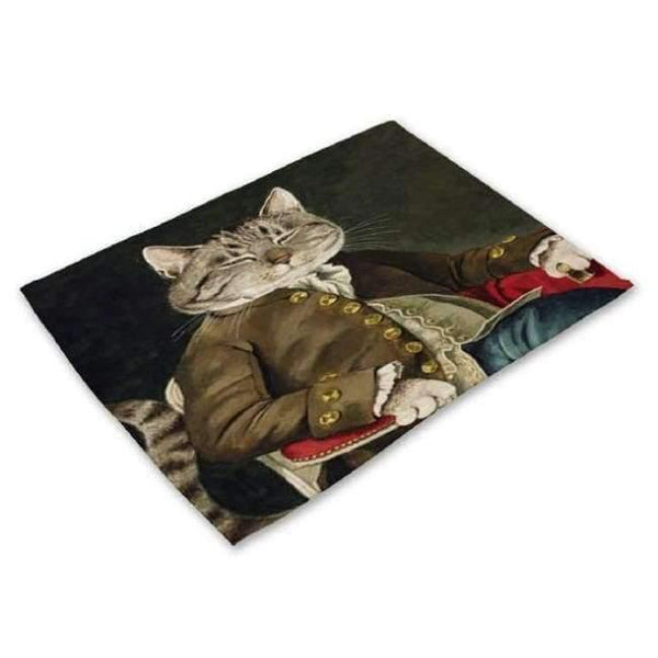 Planet Gates 7 / 42X32CM Designs Cartoon Cat Table Mats For Dining Table Mermaid King Bowl Tableware Pad Coaster Kitchen Accessories Retro