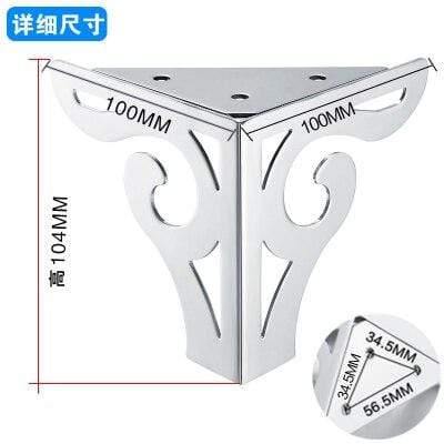 5" Heavy Duty Furniture Support Feet Thicken Steel Legs For Chairs TV Cabinet Wardrobe Sofa Bed Feet Mat Hardware Accessories