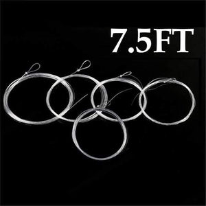 Planet Gates 7.5FT / 0X 7.5ft-15ft 0X-7X Tapered Leader with Loop Nylon Leader Clear Fly Fishing Line