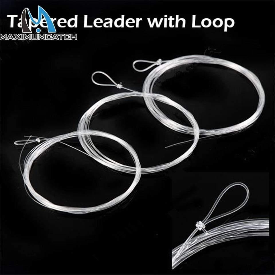 Planet Gates 7.5ft-15ft 0X-7X Tapered Leader with Loop Nylon Leader Clear Fly Fishing Line