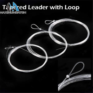 Planet Gates 7.5ft-15ft 0X-7X Tapered Leader with Loop Nylon Leader Clear Fly Fishing Line