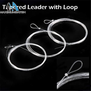 Planet Gates 7.5ft-15ft 0X-7X Tapered Leader with Loop Nylon Leader Clear Fly Fishing Line