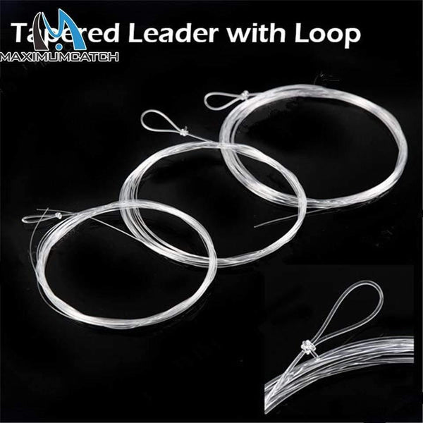 Planet Gates 7.5ft-15ft 0X-7X Tapered Leader with Loop Nylon Leader Clear Fly Fishing Line
