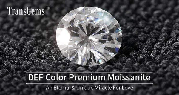 Planet Gates 7.5mm F Colorless Moissanite Loose Gemstone Equivalent Diamond Carat Weight 1.5ct Clear Moissnaite Diamond for Jewelry