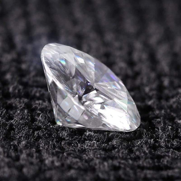 Planet Gates 7.5mm F Colorless Moissanite Loose Gemstone Equivalent Diamond Carat Weight 1.5ct Clear Moissnaite Diamond for Jewelry