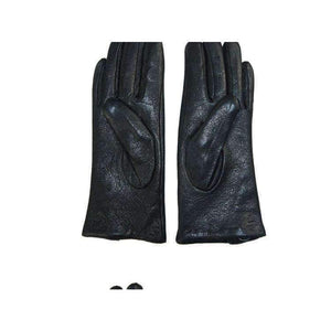 Planet Gates 7 CHINGYUN New Women Genuine Glove Soft Thicken Bow Leather Gloves Winter Autumn Ladies Fashion Brand Black Warm Leather fv02